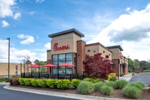 A Chick-fil-A restaurant exterior picture